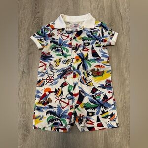Ralph Lauren Colorful Nautical Print Romper